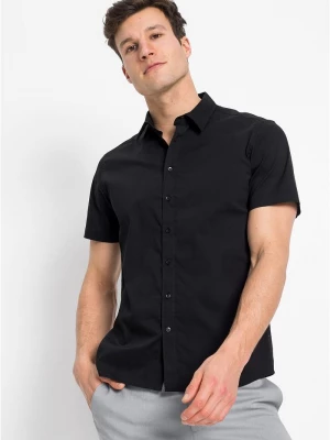 Obrázek produktu Koszula z krótkim rękawem, ze stretchem, slim fit BonPrix czarny