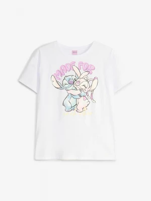 Obrázek produktu Koszulka oversize z motywem Disney Stitch BonPrix biały