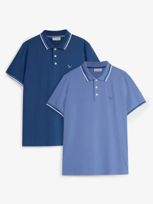 Obrázek produktu Koszulka polo regular fit (2 szt.) BonPrix niebieski