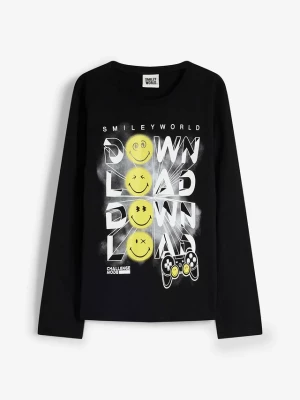 Obrázek produktu Koszulka Smiley World z długim rękawem, z czystej bawełny BonPrix czarny