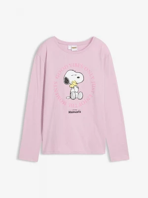 Obrázek produktu Koszulka z długim rękawem z motywem Snoopy z czystej bawełny BonPrix fioletowy