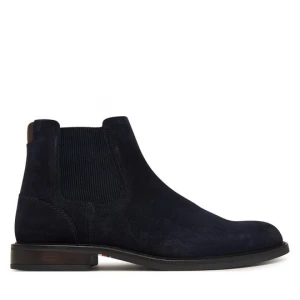 Obrázek produktu Kotníková obuv s elastickým prvkem Tommy Hilfiger Corporate Dressy Suede Chelsea FM0FM05953 Tmavomodrá