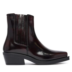 Obrázek produktu Kotníková obuv s elastickým prvkem Tommy Jeans Tjw Brushed Leather Cowboy Boots EN0EN03077 Tmavě hnědá