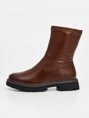Obrázek produktu Kotníkové boty na platformě Marco Tozzi koňaková