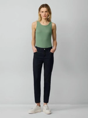 Obrázek produktu Kotníkové kalhoty slim fit střihu z bavlněného saténu s.Oliver modrá