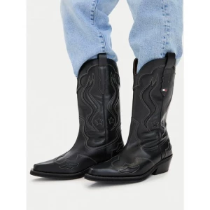Obrázek produktu Kovbojská obuv Tommy Jeans Archive Cowboy Boot Leather EN0EN03046 Černá