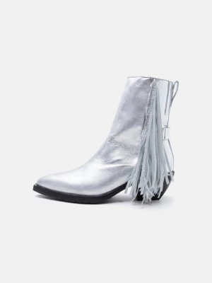 Obrázek produktu Kovbojské / motorkářské kotníkové boty AllSaints stříbrná barva