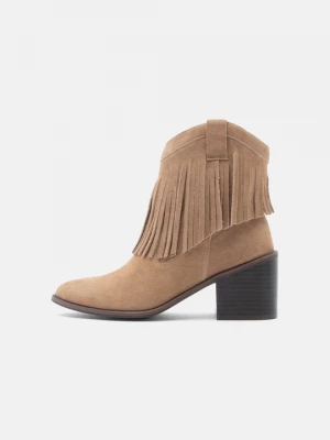 Obrázek produktu Kovbojské / motorkářské kotníkové boty Anna Field By Zalando béžová