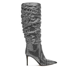 Obrázek produktu Kozačky MICHAEL Michael Kors Dawn Heeled Boot 40F5DWHB7S Stříbrná