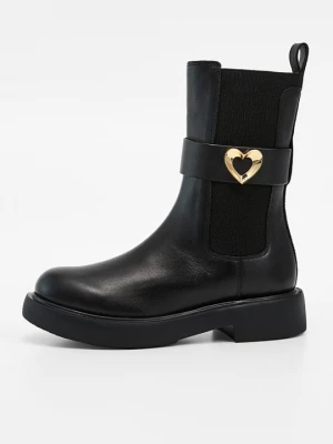 Obrázek produktu Kozačky na platformě LOVE MOSCHINO skvrnitě antracitová