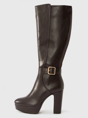 Obrázek produktu Kozačky na vysokém podpatku Anna Field Wide Fit By Zalando tmavě hnědá