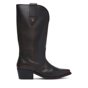 Obrázek produktu Kozačky Tommy Hilfiger Leather Mid Calf Western Boot FW0FW09798 Tmavě hnědá