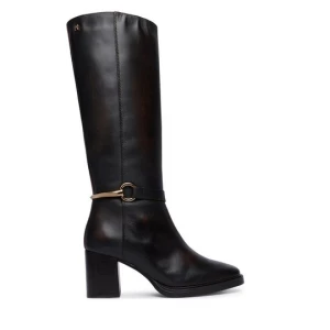 Obrázek produktu Kozačky Tommy Hilfiger Th Stud Heel Riding Knee Boot FW0FW09551 Tmavě hnědá