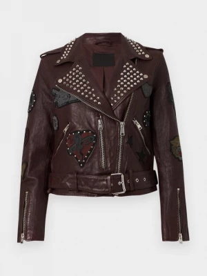 Obrázek produktu Kožená bunda AllSaints tmavě červená