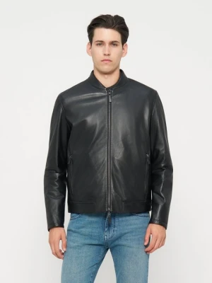 Obrázek produktu Kožená bunda Emporio Armani černá