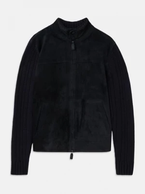 Obrázek produktu Kožená bunda Emporio Armani tmavě modrá