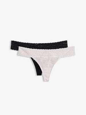 Obrázek produktu Krajkové kalhotky tanga (2 ks v balení) BonPrix