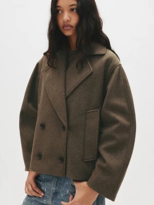 Obrázek produktu Krátký kabát PULL&BEAR tmavě hnědá