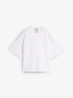 Obrázek produktu Krótki T-shirt oversize z czystej, grubej bawełny organicznej BonPrix biały