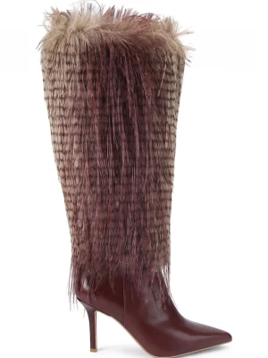 Obrázek produktu Kurt Geiger London Kožené kozačky Kurt Geiger London Kensington Knee Boot 85 hnědá