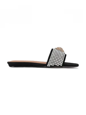 Obrázek produktu Kurt Geiger London Kožené pantofle Kurt Geiger London Kensington C Flat Sandal stříbrná