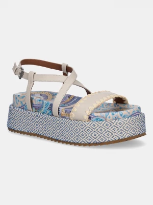 Obrázek produktu Kurt Geiger London Kožené sandály Chelsea Flatform Sandal béžová