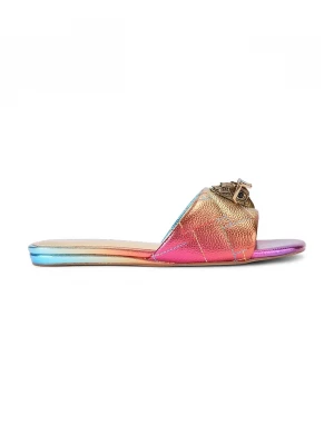 Obrázek produktu Kurt Geiger London pantofle dámské kožené Kensington Flat Sandal oranžová