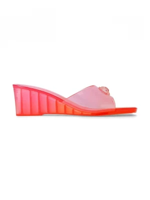 Obrázek produktu Kurt Geiger London pantofle dámské na klínku Maddison Wedge Mule oranžová