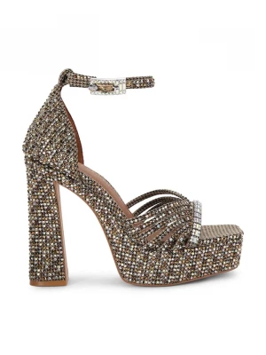 Obrázek produktu Kurt Geiger London sandály na sloupku Crystal Strap Platform béžová