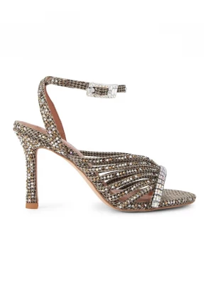 Obrázek produktu Kurt Geiger London sandály na vysokém podpatku Crystal Strappy Sandal hnědá