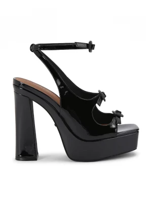 Obrázek produktu Kurt Geiger London sandály na vysokém podpatku kožené Buckle Platform Sdl černá