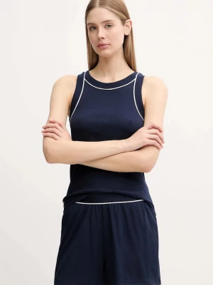 Obrázek produktu Lacoste dvoudílné pyžamo dámské bavlněné s elastanem námořnická modř