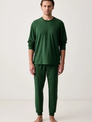 Obrázek produktu Lacoste dvoudílné pyžamo pánské bavlněné s elastanem zelená