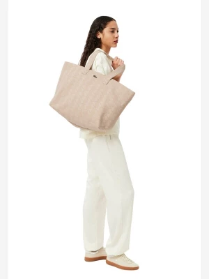 Obrázek produktu LACOSTE Nákupní taška 'Lacoste Sac Cabas XL Summer Pack Mono Jaquard Blanc' béžová
