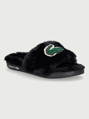 Obrázek produktu Lacoste pantofle dámské s plyšovou úpravou Serve Slide Dualiste Slides černá
