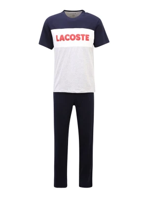 Obrázek produktu LACOSTE Pyžamo dlouhé námořnická modř / šedý melír / červená / bílá