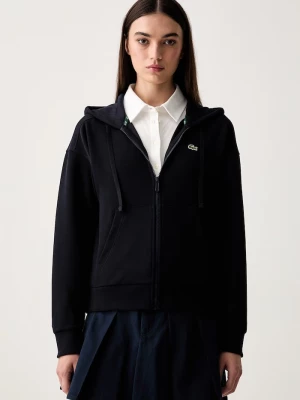 Obrázek produktu Lacoste rozepínací mikina s kapucí dámská s bavlnou námořnická modř
