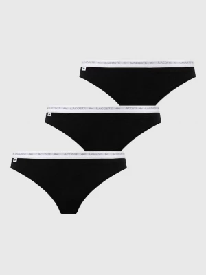 Obrázek produktu Lacoste tanga dámské bavlněné elastanem 3-pack černá