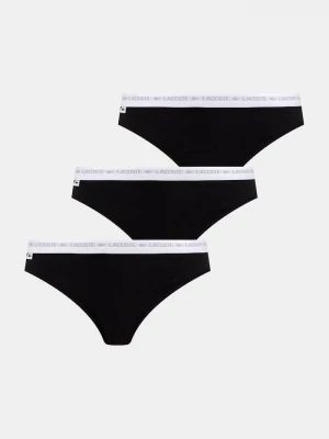 Obrázek produktu Lacoste tanga dámské bavlněné s elastanem 3-pack černá