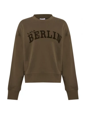 Obrázek produktu Lala Berlin Mikina tmavě hnědá / olivová