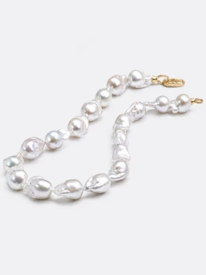 Obrázek produktu LanLivia Řetízek 'Baroque Pearl Beads Statement Necklace-Gold Closure' zlatá / perlově bílá