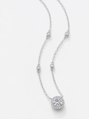 Obrázek produktu LanLivia Řetízek 'Star Halo Moissanite Necklace' stříbrná / průhledná