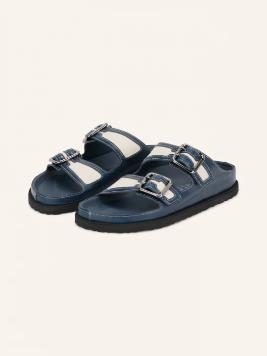 Obrázek produktu 1774 Birkenstock Pantofle Arizona Bold Canvas modrá / krémová