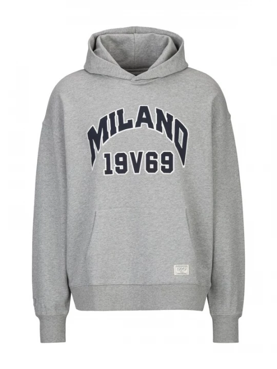 Obrázek produktu 19V69 ITALIA Mikina 'Quentino College' námořnická modř / šedý melír / bílá
