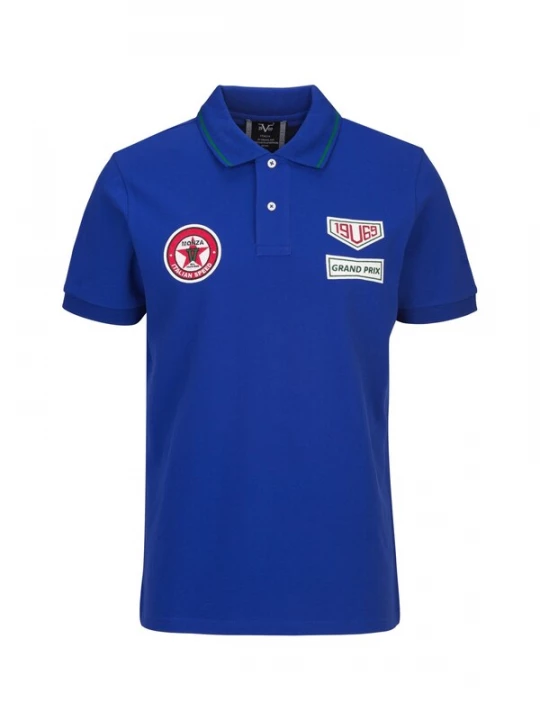 Obrázek produktu 19V69 ITALIA Tričko 'Emilio Racing' námořnická modř / jasně červená / bílá