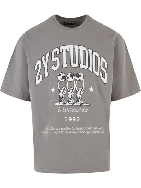 Obrázek produktu 2Y Studios Tričko  antracitová / kámen / offwhite
