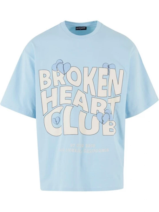 Obrázek produktu 2Y Studios Tričko 'Broken Heart Club'  krémová / světlemodrá / černá