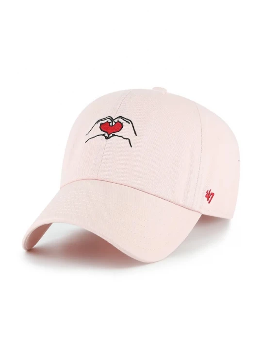 Obrázek produktu 47 brand Bavlněná baseballová čepice 47 brand Love Base Runner Icon růžová
