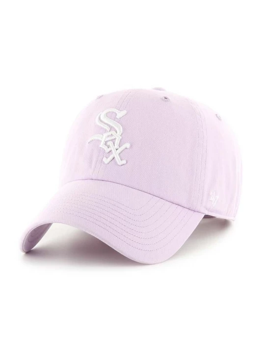 Obrázek produktu 47 brand Bavlněná baseballová čepice 47 brand MLB Chicago White Sox fialová