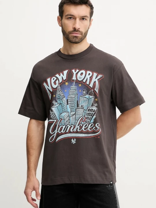 Obrázek produktu 47 brand Bavlněné tričko 47 brand MLB New York Yankees hnědá